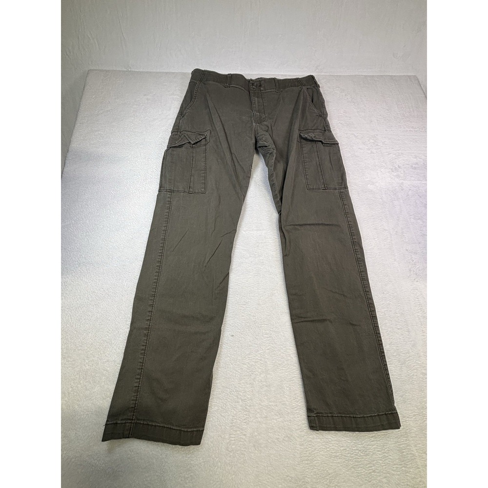 Lee Men’s Extreme Comfort Cargo Pants Straight Fit Green 36x34 Stretch Men's
